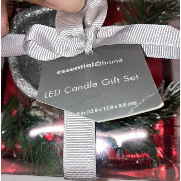 K-Mart LED Candle Gift Set Silver Flameless Battery Operated Home Decor NIB - Picture 3 of 6